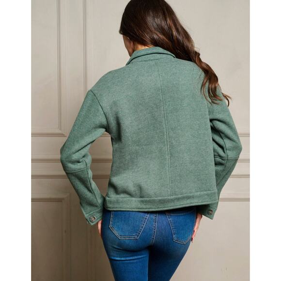 Mystree Button-Up Jacket w/Pockets (Small) - Picture 4 of 5